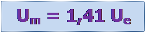 Zone de Texte: Um = 1,41 Ue